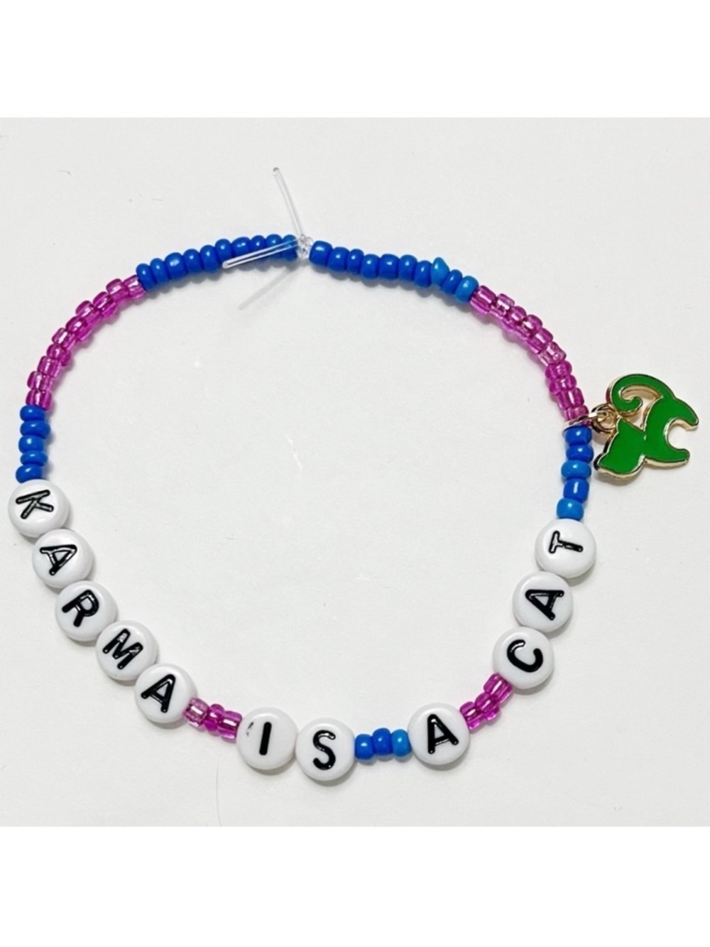 Taylor Swift Friendship Bracelet Eras Tour Karma Is A Cat with Charm